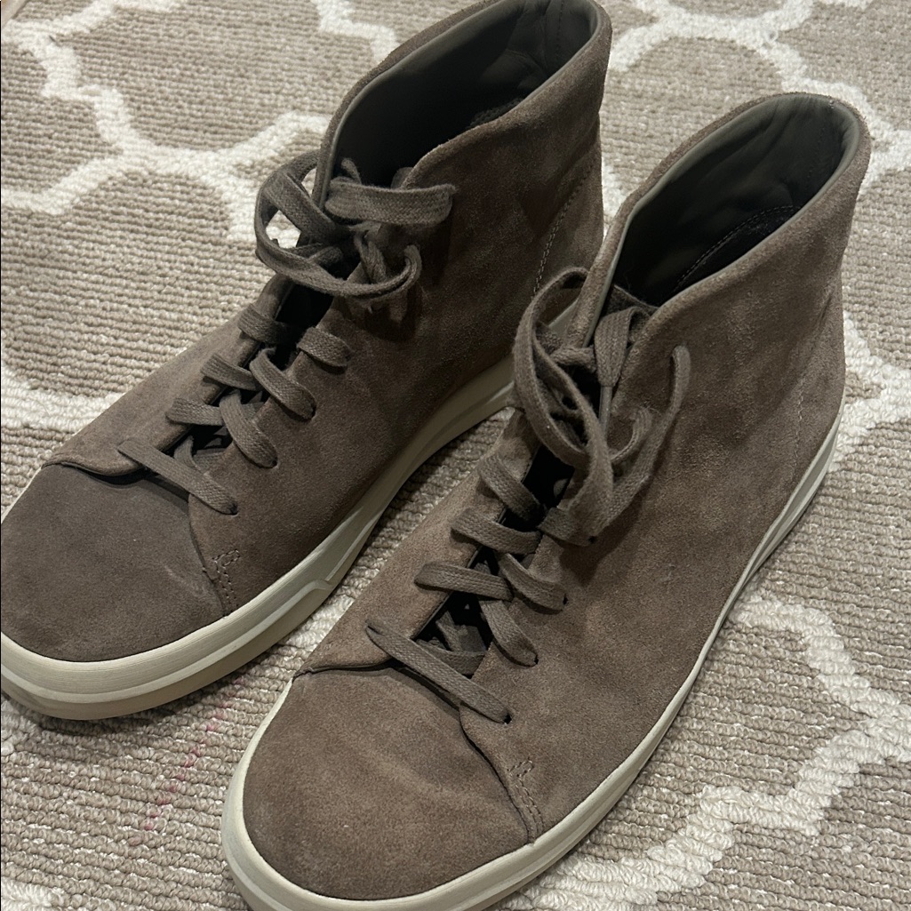 Men's Taupe Brown High-Top Sneakers